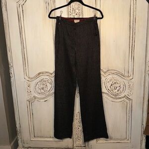 Emporio Armani Antinea SRL Stripe Dot Flair Leg Lightweight Trousers Size 6